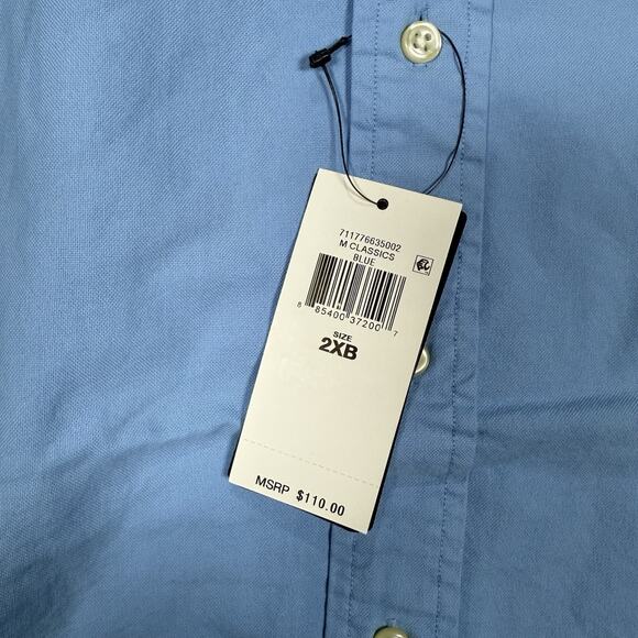 NWT Ralph Lauren Classic Fit Button Down Dress Shirt Light Blue Men's Size 2XB - Picture 3 of 9